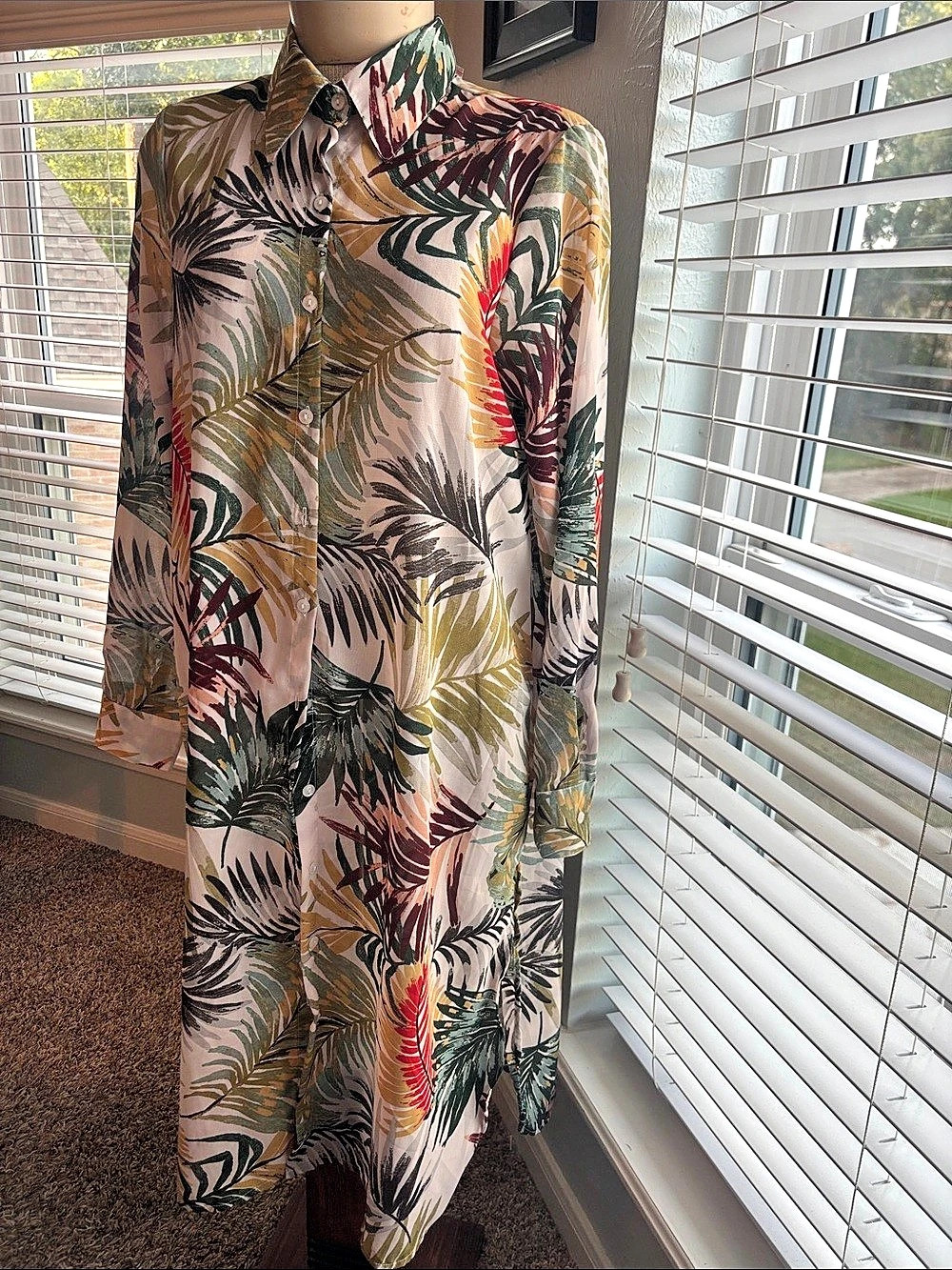 George Tropical Floral Maxi Swimwear Coverup NWT